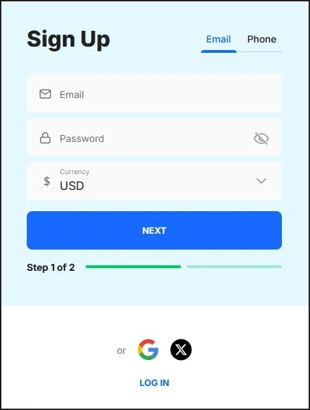 IceCasino Registration Form IceCasino Registration Form