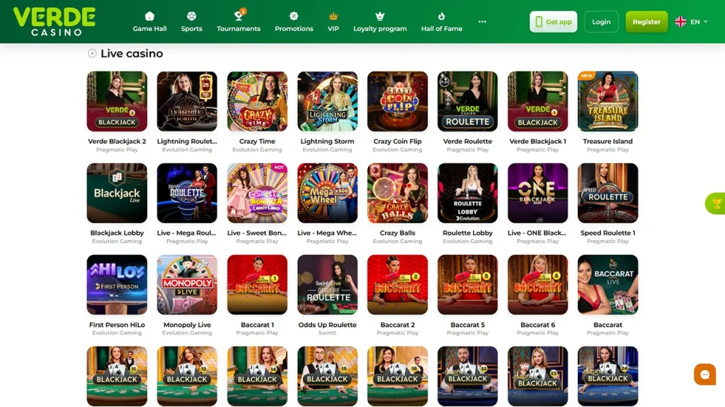 Verde Live Dealer