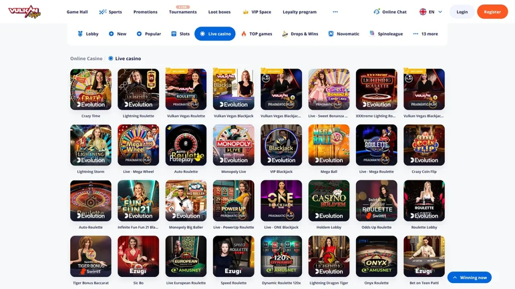 Vulkan Vegas Live Dealer Vulkan Vegas Live Dealer