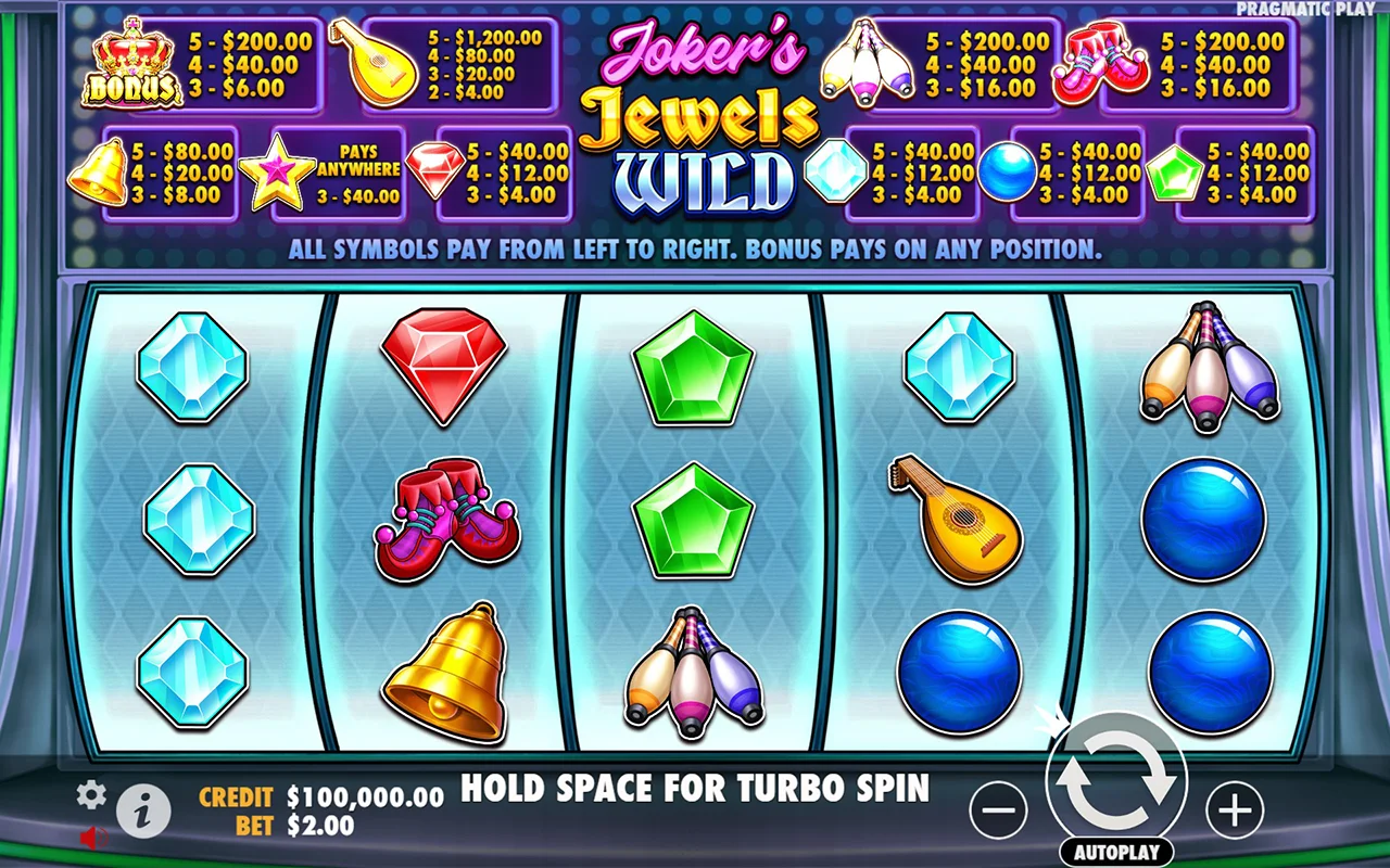 Joker’s Jewels Wild slot demo