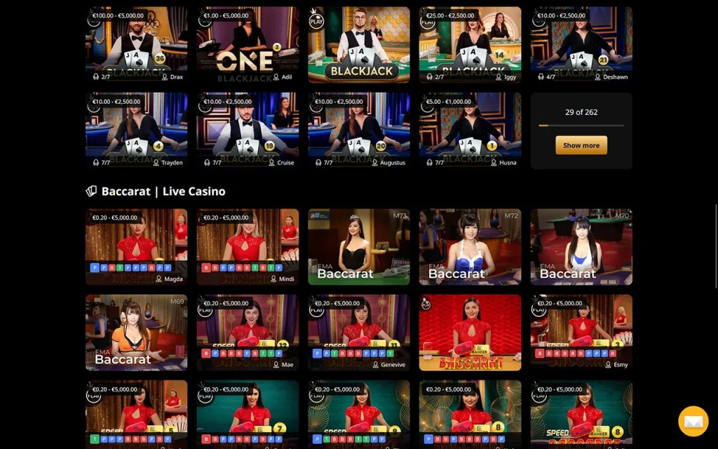 FavoritoBet Live Dealer